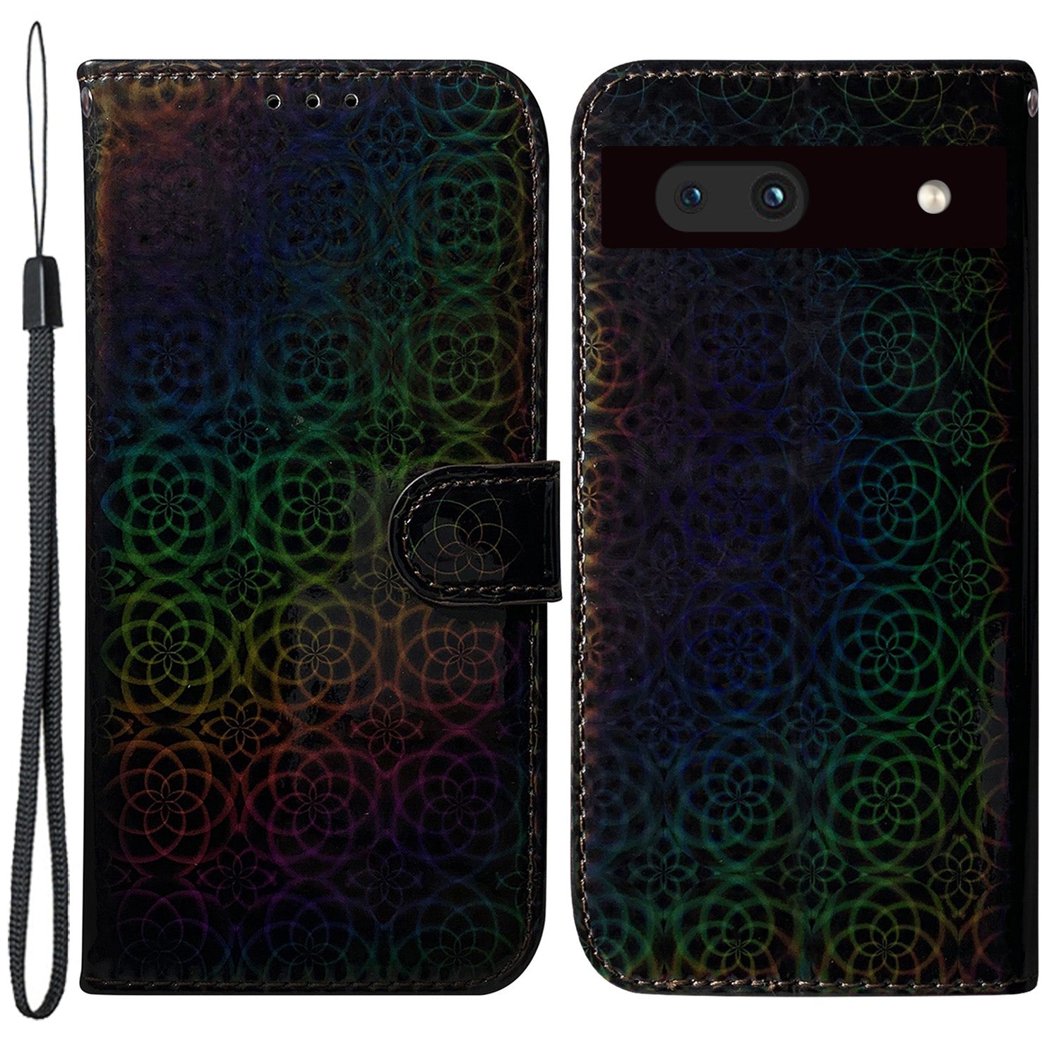 For Google Pixel 7a PU Leather Dazzling Flower Pattern Wallet Case Stand Magnetic Closure Bump Proof Flip Phone Cover with Strap For Google Pixel 7a PU Leather Dazzling Flower Pattern Wallet Case Stand Magnetic Closure Bump Proof Flip Phone Cover with Strap